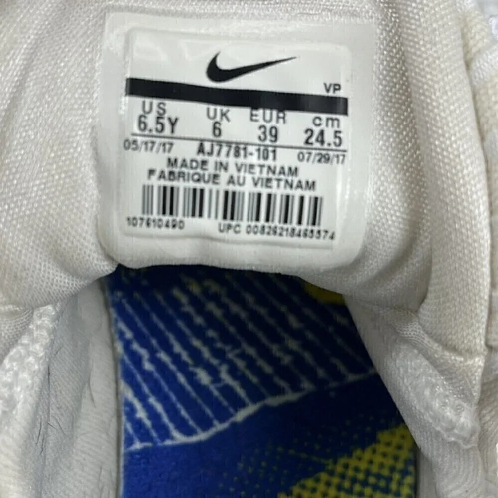 Nike Zoom White KD10 LMTD NBA Golden State Warriors Size 6.5 Y